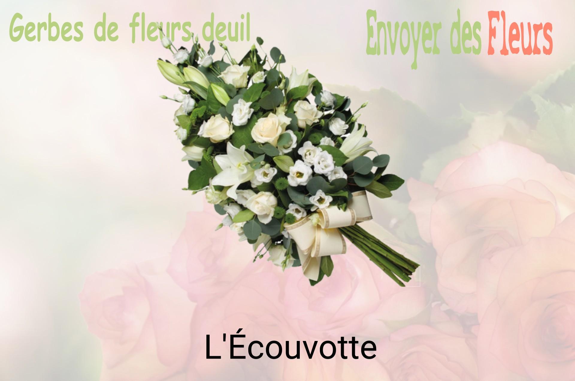 Gerbe de fleurs de deuil livrée à L'Écouvotte